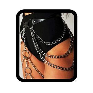 1639 Leather Thigh Chain Punk Body Rave Pu Leg Belt